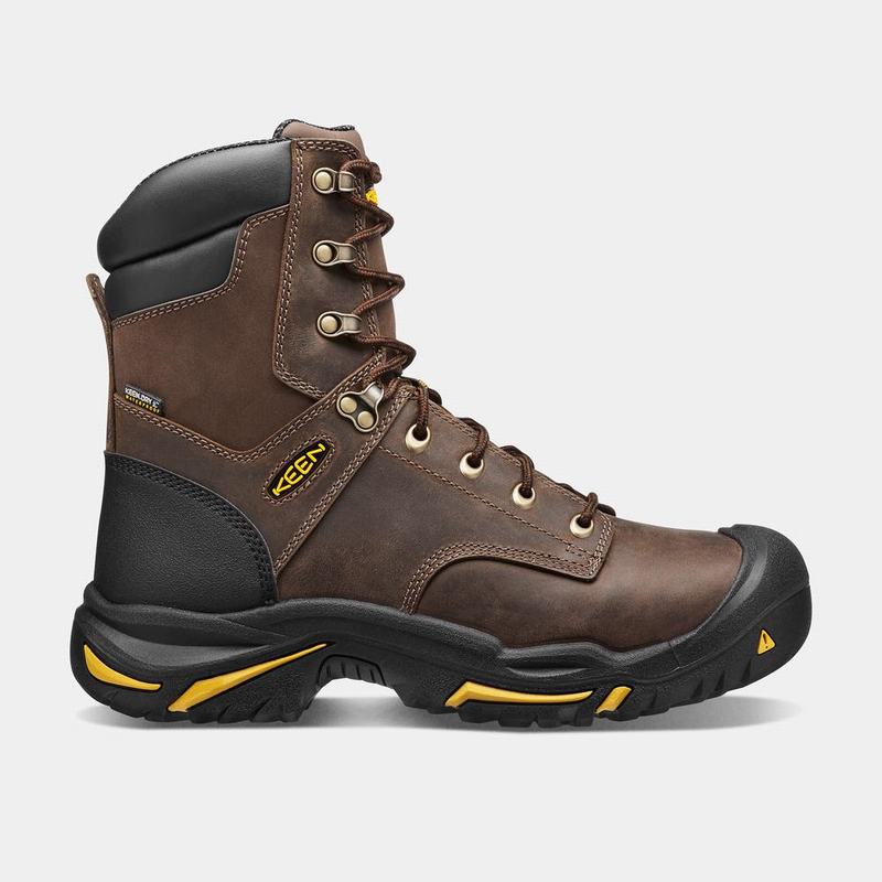 Botas De Trabajo Keen Mt Vernon 8" Steel Toe Para Hombre Marrom - Botas Keen Mexico (452601-ANH)